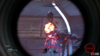 and punish him - a sniper rifle with High Explosive X ammo can bounce Sovereign-Saren around quite effectively.