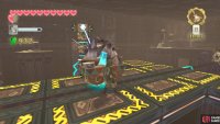 Use the minecart as a shield from the laser.