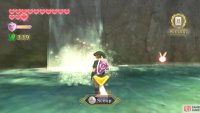 Go up to the waterfall with the fairies nearby.