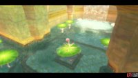 Jump onto this lilypad to flip it over, then swim through the tunnel under it.