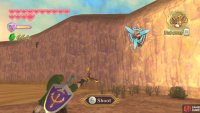 Head through the cavern, then use your Clawshots to traverse the quicksand.