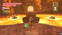 After jumping across the platforms, go through the exit ahead.