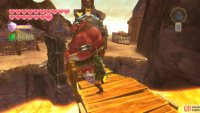 After jumping over a Moblin, if they turn around, you can back off and let Scrapper grab their attention.