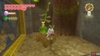 Push both underground switches, so you can reach this spiky plant.