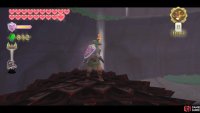 After hitting it with Groose’s bomb, carefully jump on its head and hit the stone spike from there.