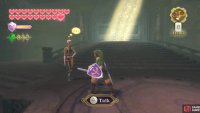 Speak to Impa, with the speech bubble near her head.