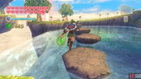 Leap across the rocks to get across the river, like you did during the trial.