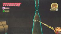 Targets that you can Clawshot will start appearing on the stalagmites hanging from the ceiling.
