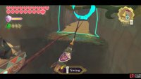 Quickly smite the enemies, then use your Whip to cross the chasm.