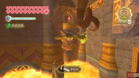 Launch the Hook Beetle along the river of lava and then hit the crystal switch towards the right.
