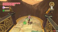 Dive off this ledge, then try and get behind the stalagmite in front.