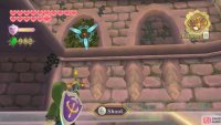 Head to the east side of the Skyview Temple exterior. There are some vines you can Clawshot.
