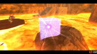 Then aim it at the Goddess Cube as you travel near it.