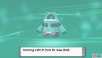 When Bronzor evolves to Bronzong, it will learn Block.