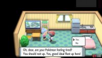 The old lady inside will heal up your Pokémon.