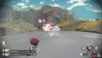 Once you’re close, throw something at her to disrupt her shield.