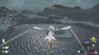 You can climb up near Snowpoint Temple, then glide across the water.