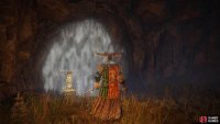 You’ll need to use a Stonesword Key on the imp statue to access Academy Crystal Cave.