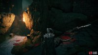 Just past the gate, you’ll see enemies on the plateau to your left who’ll bombard you with projectiles and explosive bolts.