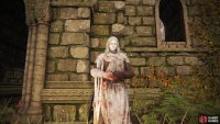 Varre can be found standing outside the Rose Church in Liurnia.