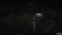 The floor in front of a chest is weak, and will collapse if you step on it.