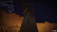 Climb atop the ruins to reach a balcony.