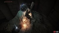 Drop down a pit and kill a scarab,