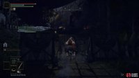 While mounted you can bypass the enemies blocking the road.
