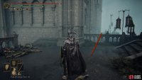 At the end, turn left, and jump over the balcony.