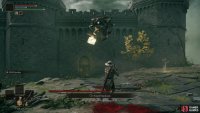 Margit will frequently jump and smash with the hammer