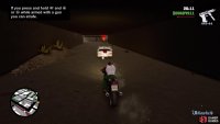 Simply fire straight ahead instead of drive-bys while chasing after him in the vehicle