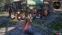 look for this large pot on a stall to the east of the Inn.