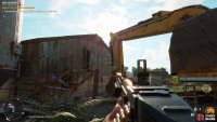 then use the  excavator arm to enter the building