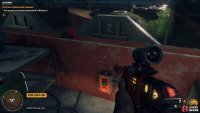 Interact with this switch and shoot the explosive barrels to get access to the bunker 