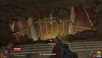Use the grapple point to get the second floor and then follow the path 