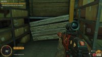 Break the wooden planks with your melee 