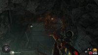 Use the Grapple Point to reach the upper section of the stairs 