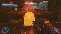Interact with the terminal to activate the gravity lift.