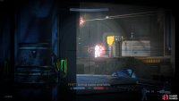 You can scope with the BR75 to improve visuals on enemies in the distance. Once an enemy’s shield is popped, as above, one shot to the head with the BR75 will kill them instantly.