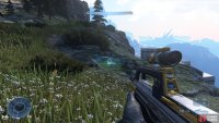 You’ll find the log in the grass on a cliff edge.