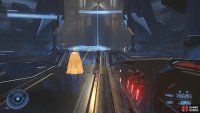 Interact with the terminal near the inactive gravity lift to trigger a cutscene.