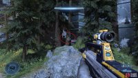 You’ll find the log hidden behind some trees to the southeast of the fob platform.