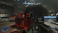then interact with the control panel to sabotage the repair bay.