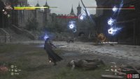 It will discharge the electricity by sending some projectiles at you.