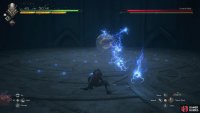 The Electric Orbs shot by the boss can be easily sidestepped.