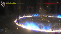 Jumping over the shockwaves for Tumult is the best option to avoid damage.