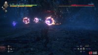 Firaga will have the fireballs circling around the boss.
