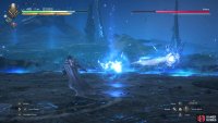 Evade in the opposite direction to avoid the shots when he dashes.