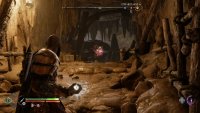 You can throw another Draupnir Spear into the rock at the top, then press triangle to detonate it.