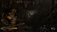 Throw a Draupnir Spear into the wall here to create a handhold, then use it to climb up.